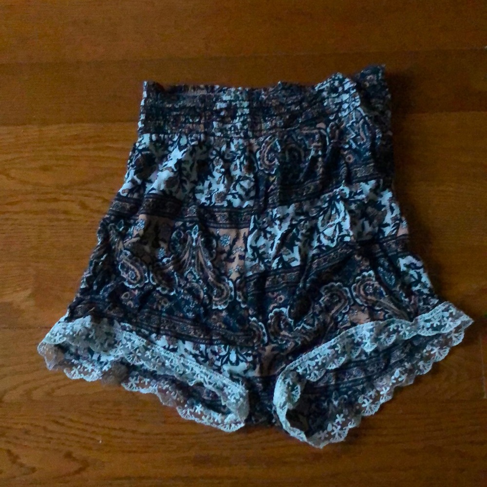 High waisted boho shorts